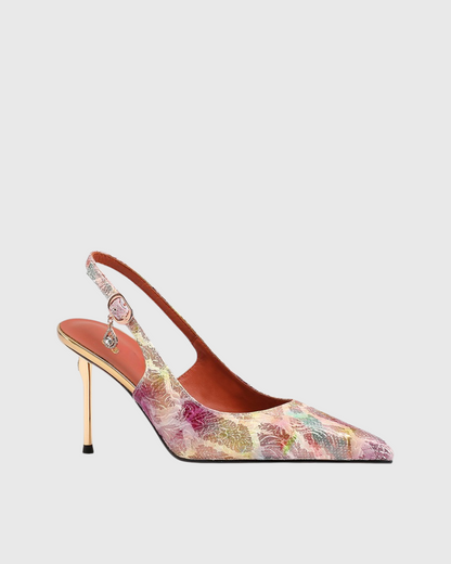 Helen Jacquard Slingback Pumps In Multicolor