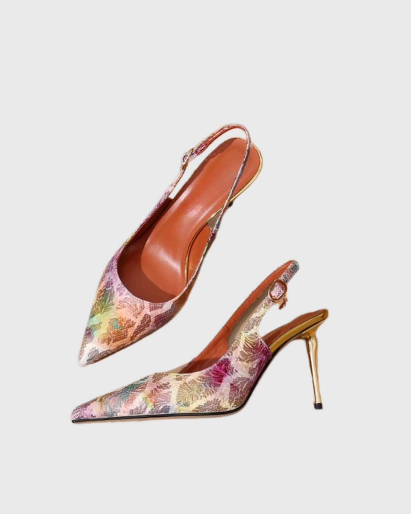 Helen Jacquard Slingback Pumps In Multicolor
