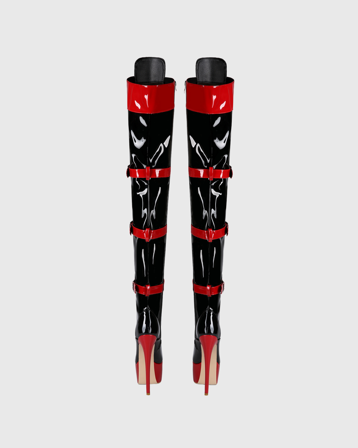 Hollis Buckle Lace Up Platform Over The knee Boots