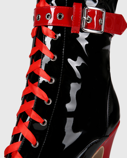 Hollis Buckle Lace Up Platform Over The knee Boots