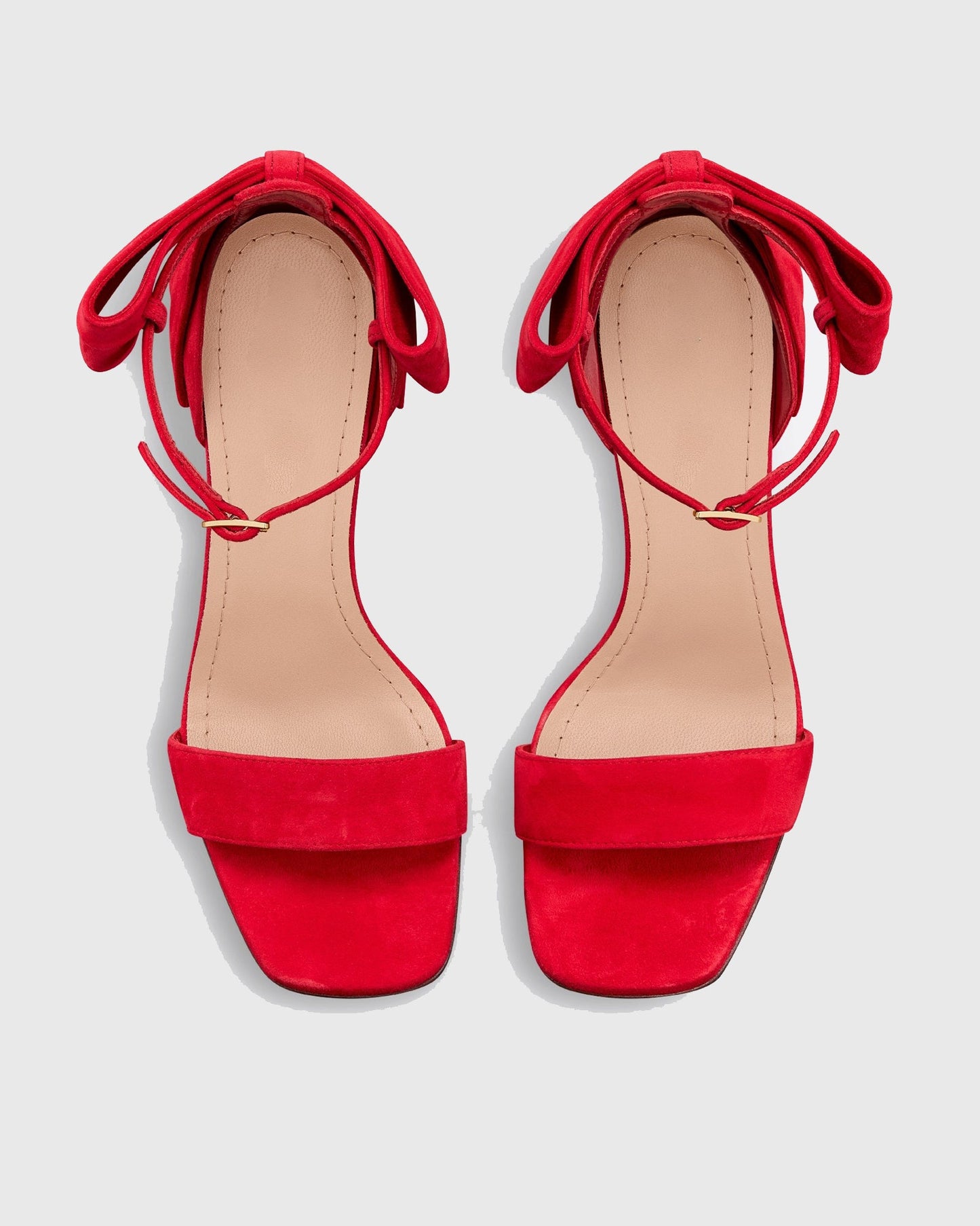 Imma Bow Ankle Strap Sandals In Red