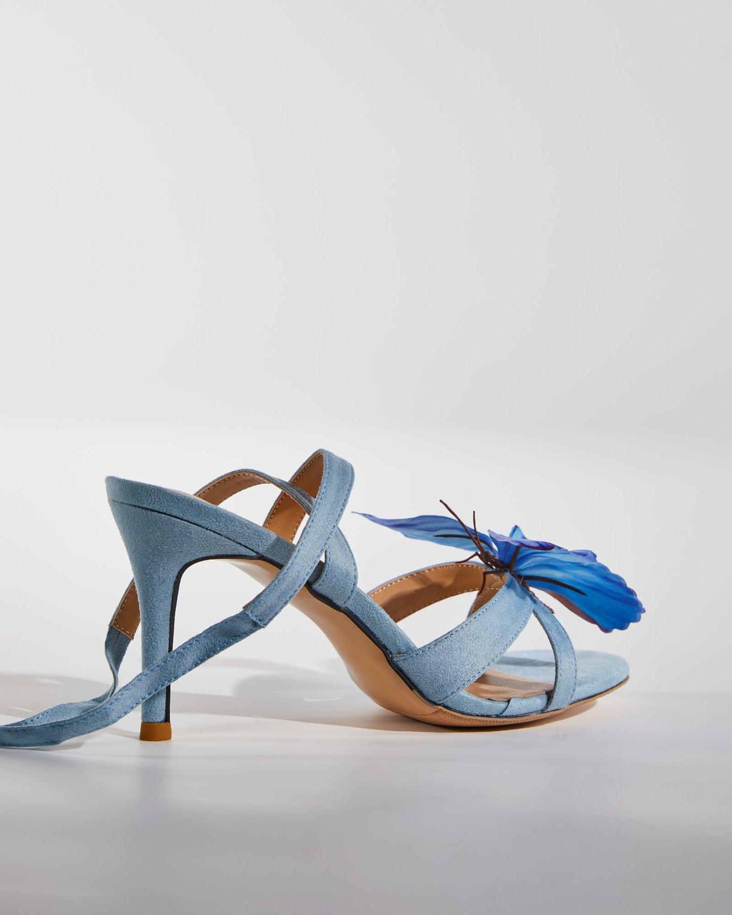 Io Butterfly Cross Strap Sandals In Blue