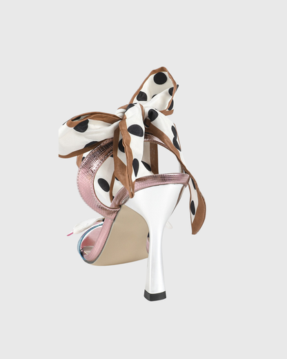 Io Butterfly Polka Dots Strap Sandals In Multicolor