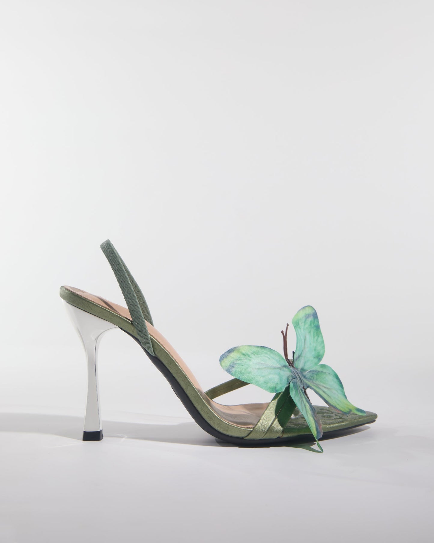 Io Butterfly Slingback Sandals In Green