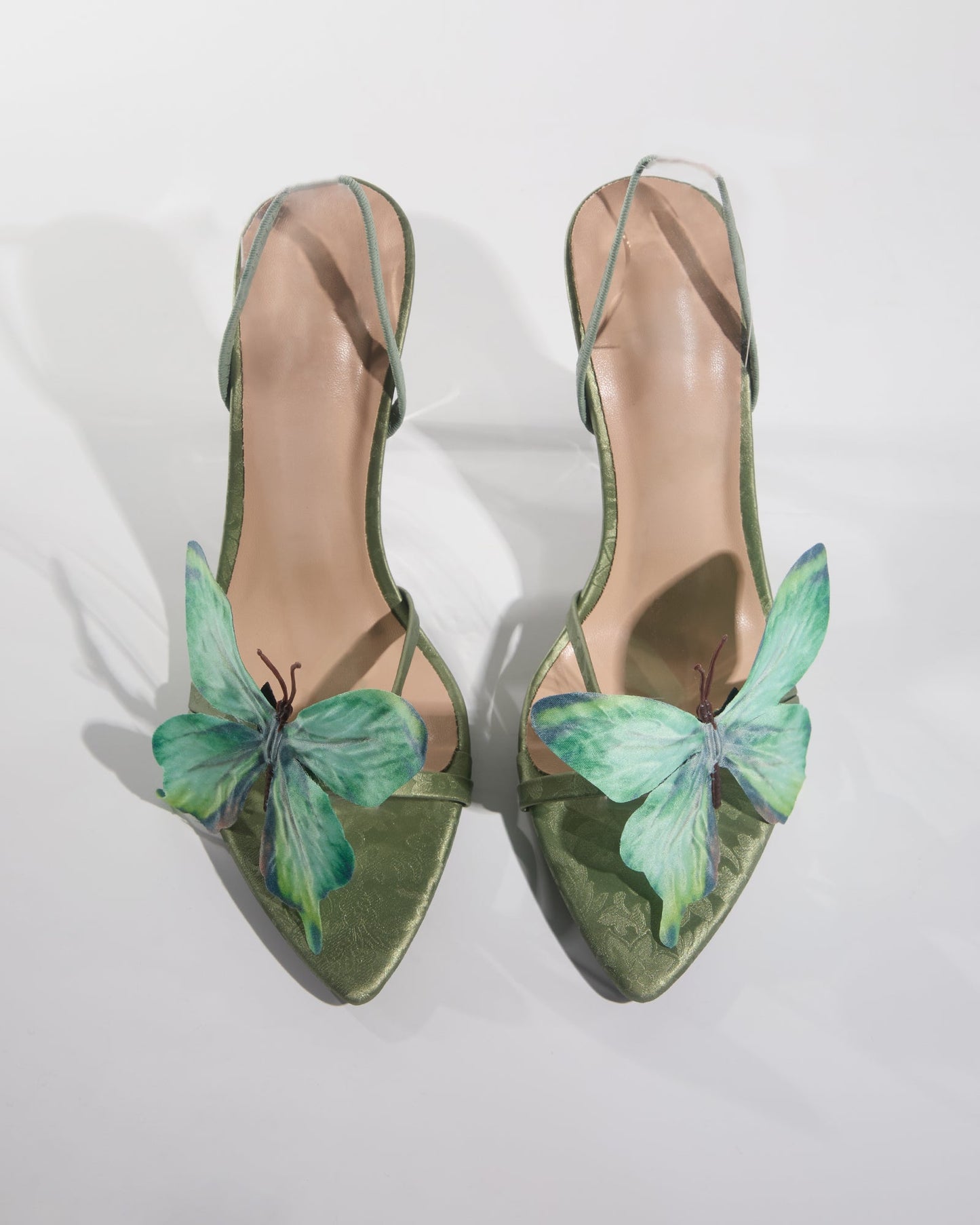 Io Butterfly Slingback Sandals In Green