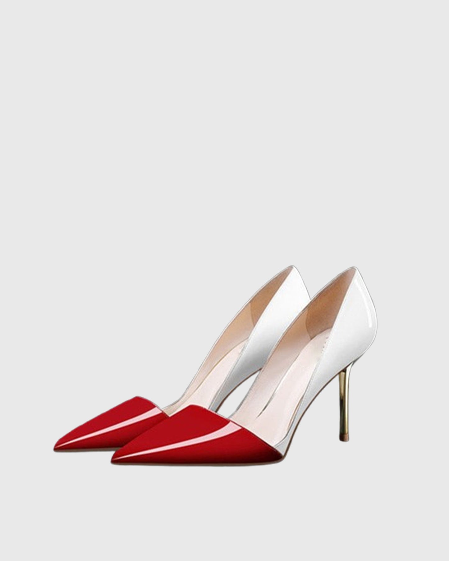 Itala Splicing Leather Pumps