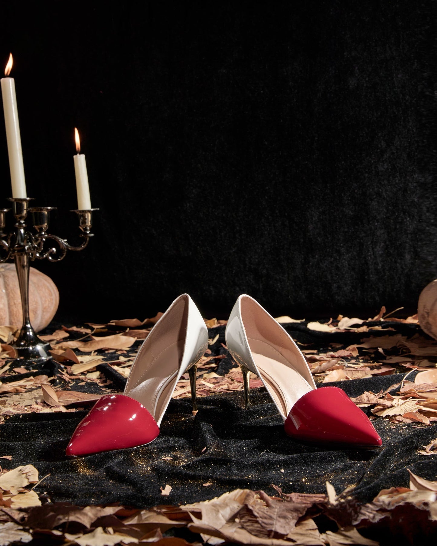 Itala Splicing Leather Pumps