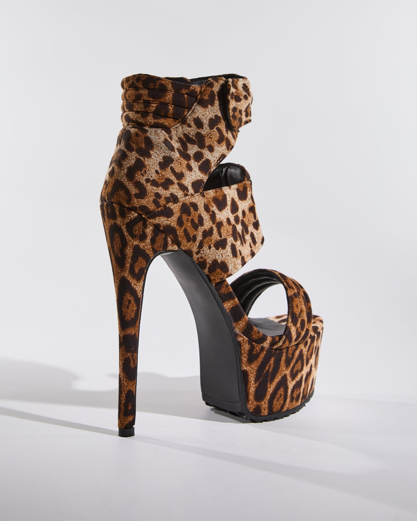 Ivy Leopard Print Strap Platform Sandals