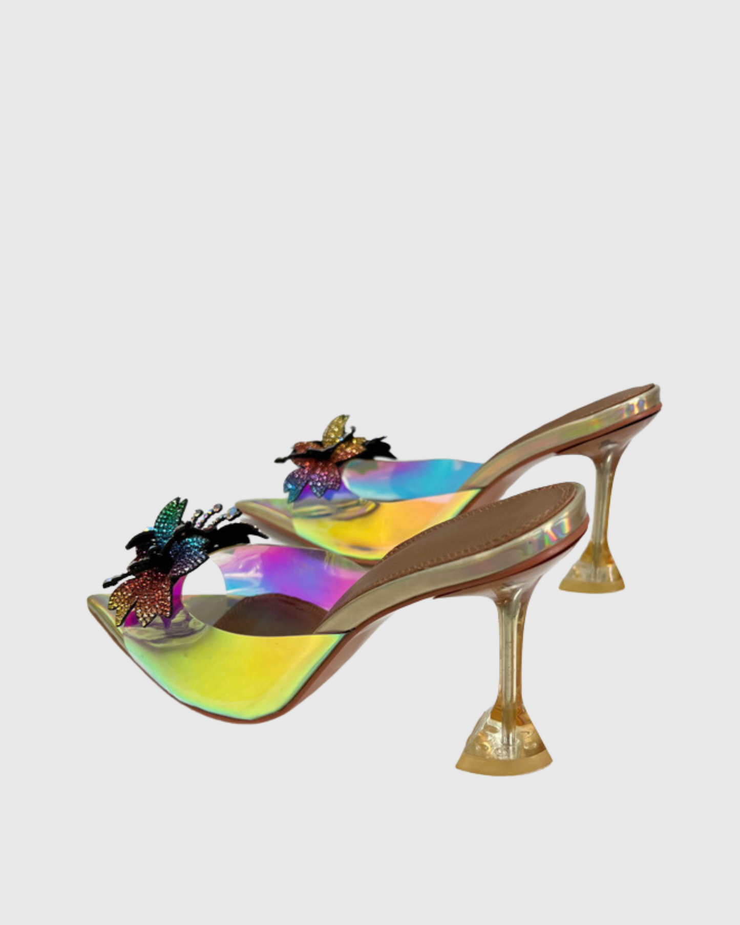 Jade Color Flower Laser Slippers