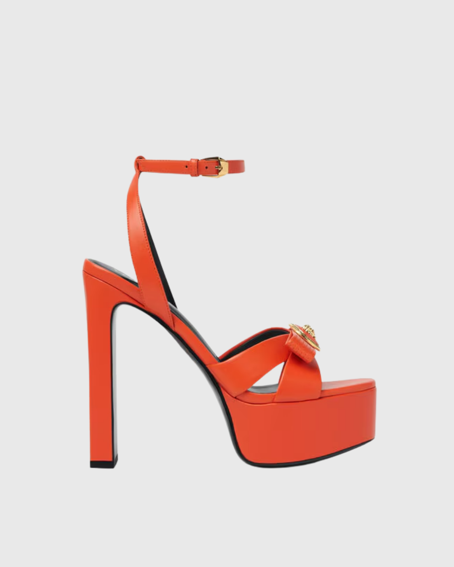 Jayla Satin Strap Platform Sandals In Orange