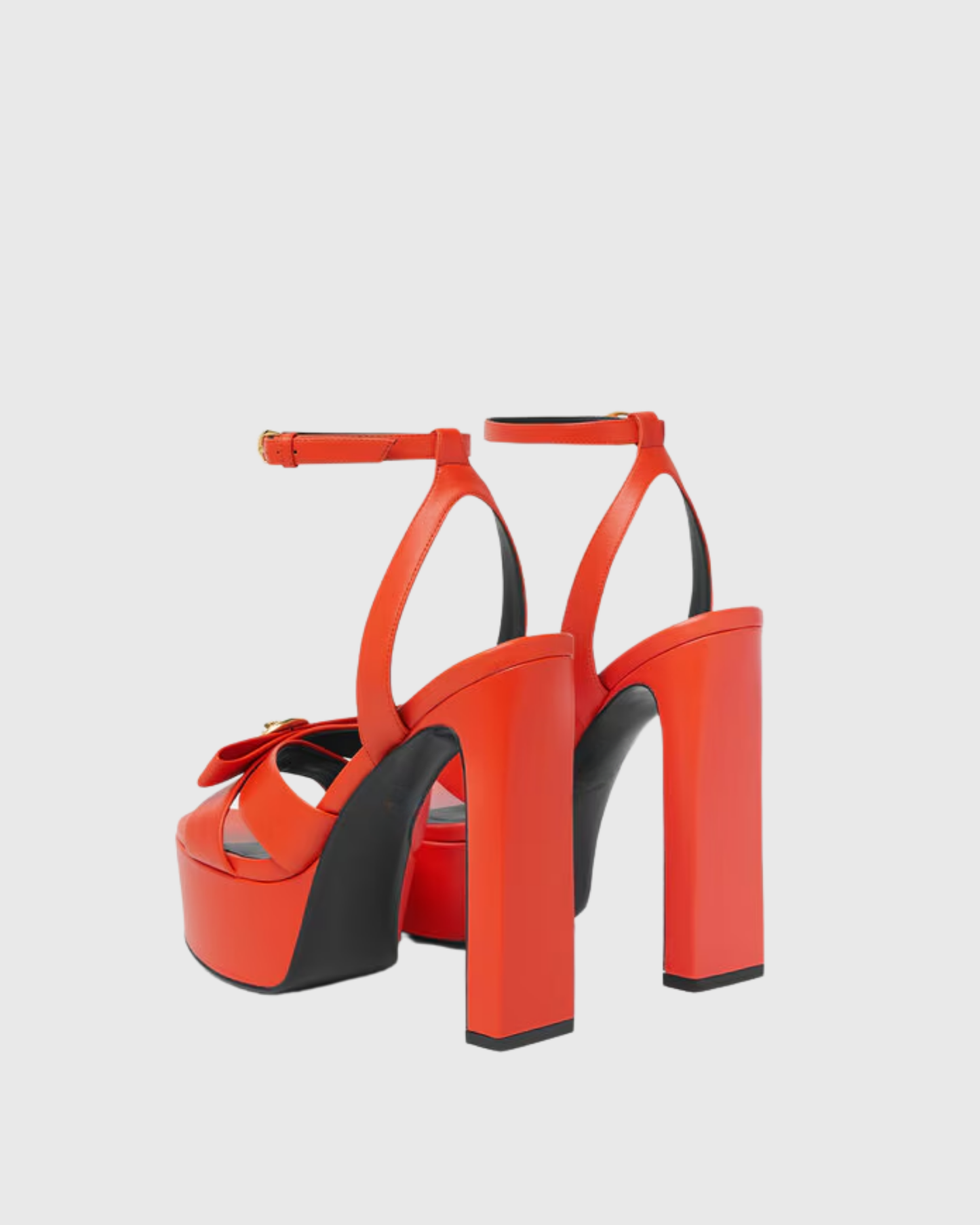Jayla Satin Strap Platform Sandals In Orange