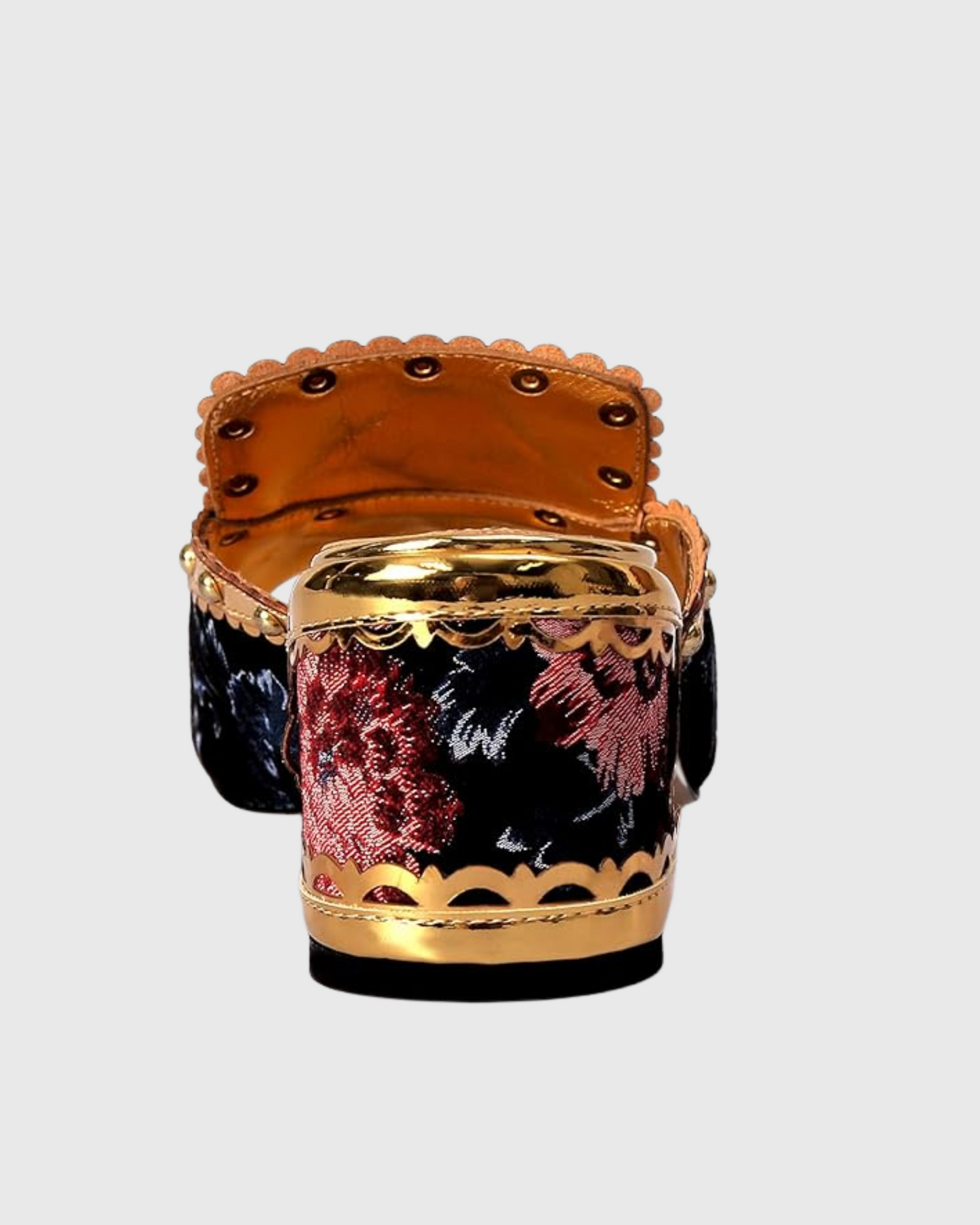 Jewel Vintage Embellished Slippers In Black