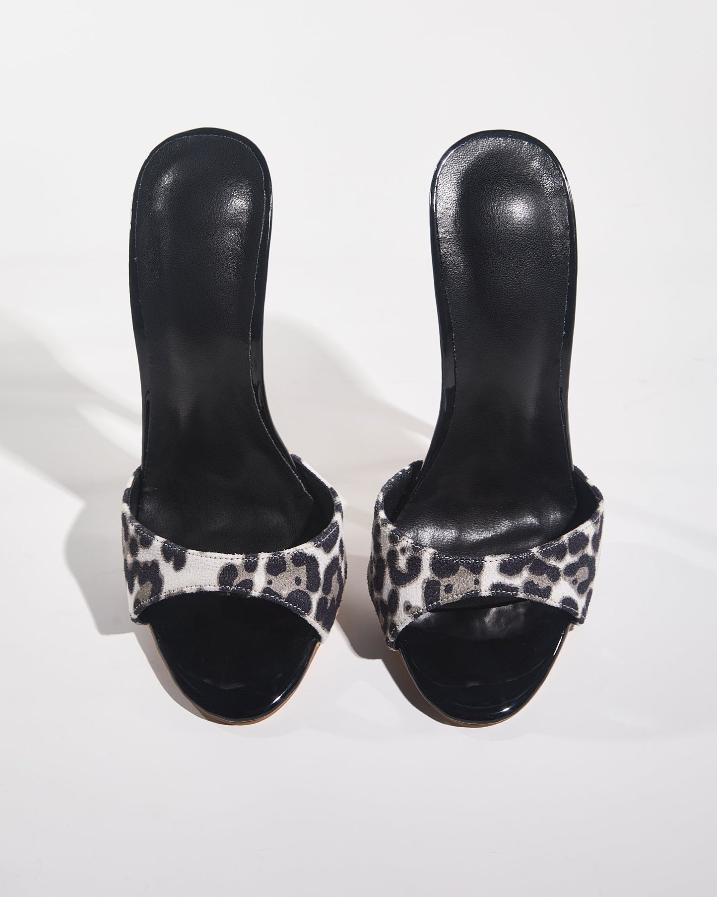 Jolie Leopard Print Open Toe Heels