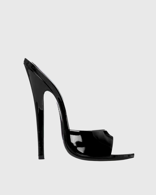 Jolie Patent Leather Slipper In Black