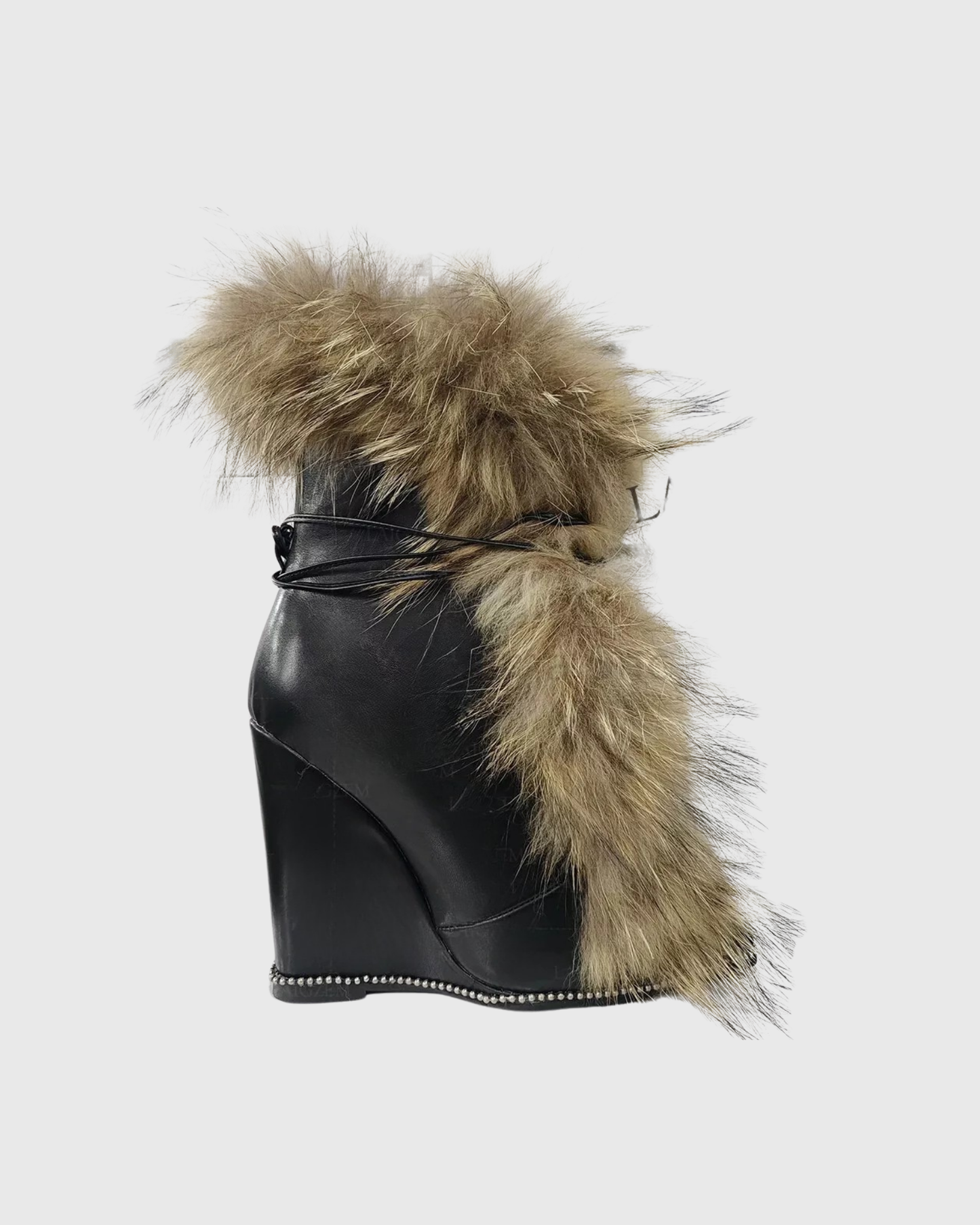 Kaia Faux Fur Wedge Ankle Boots