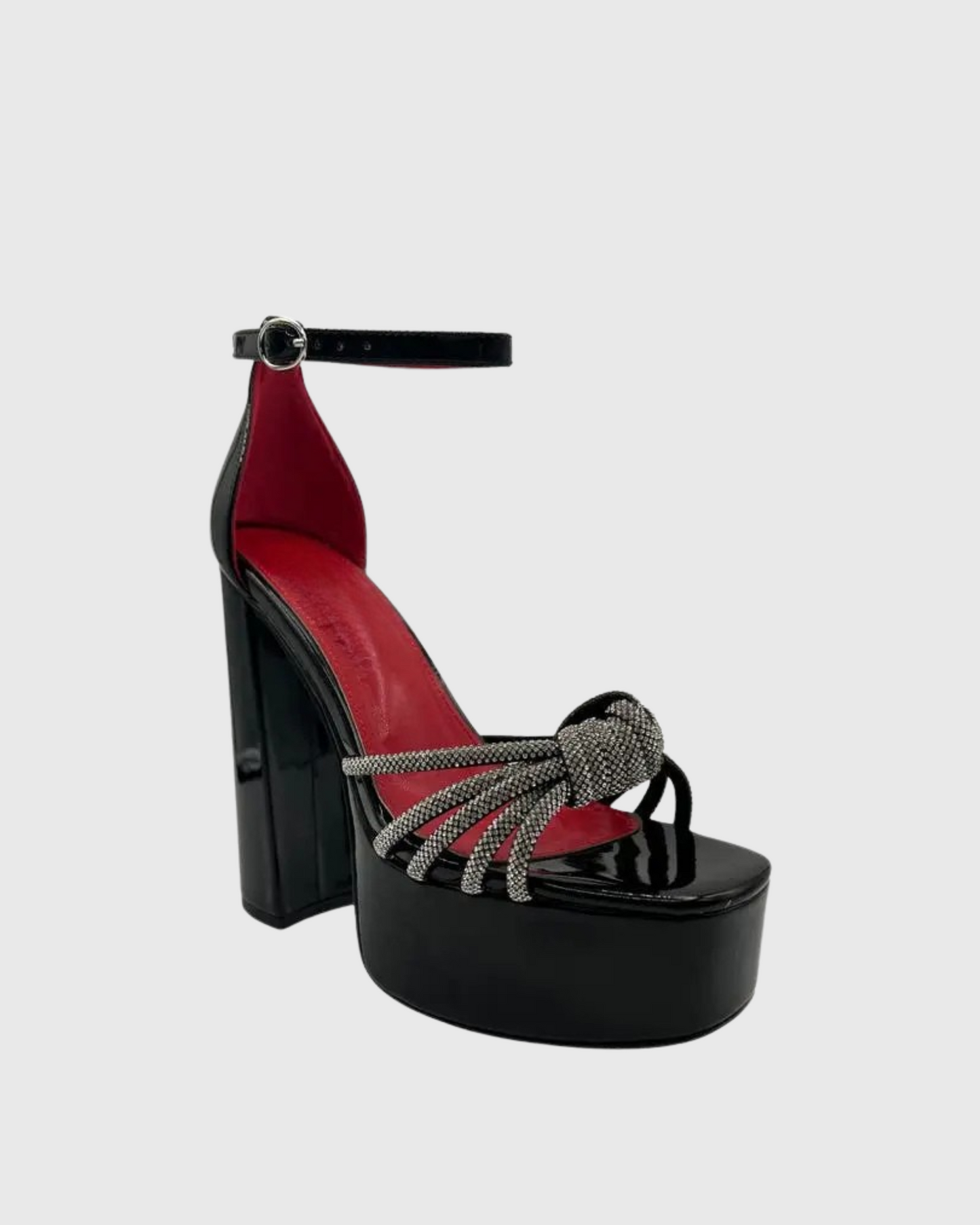 Kelly Sparkle Knot Strap Platform Sandals