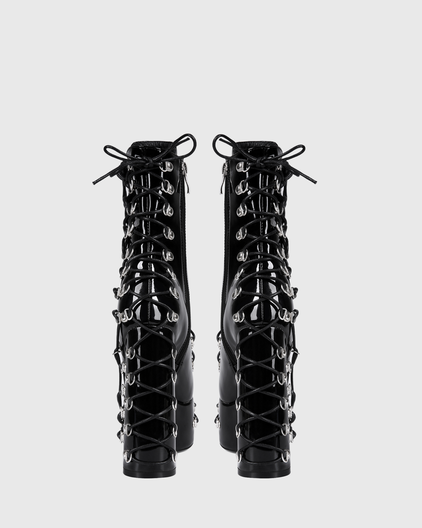 Kerrie Buckle Lace Up Platform Mid Calf Boots