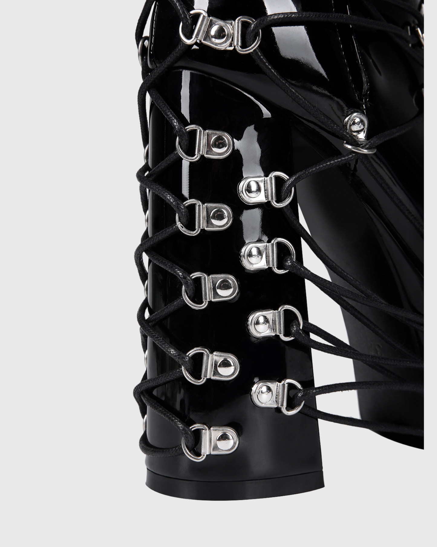 Kerrie Buckle Lace Up Platform Mid Calf Boots