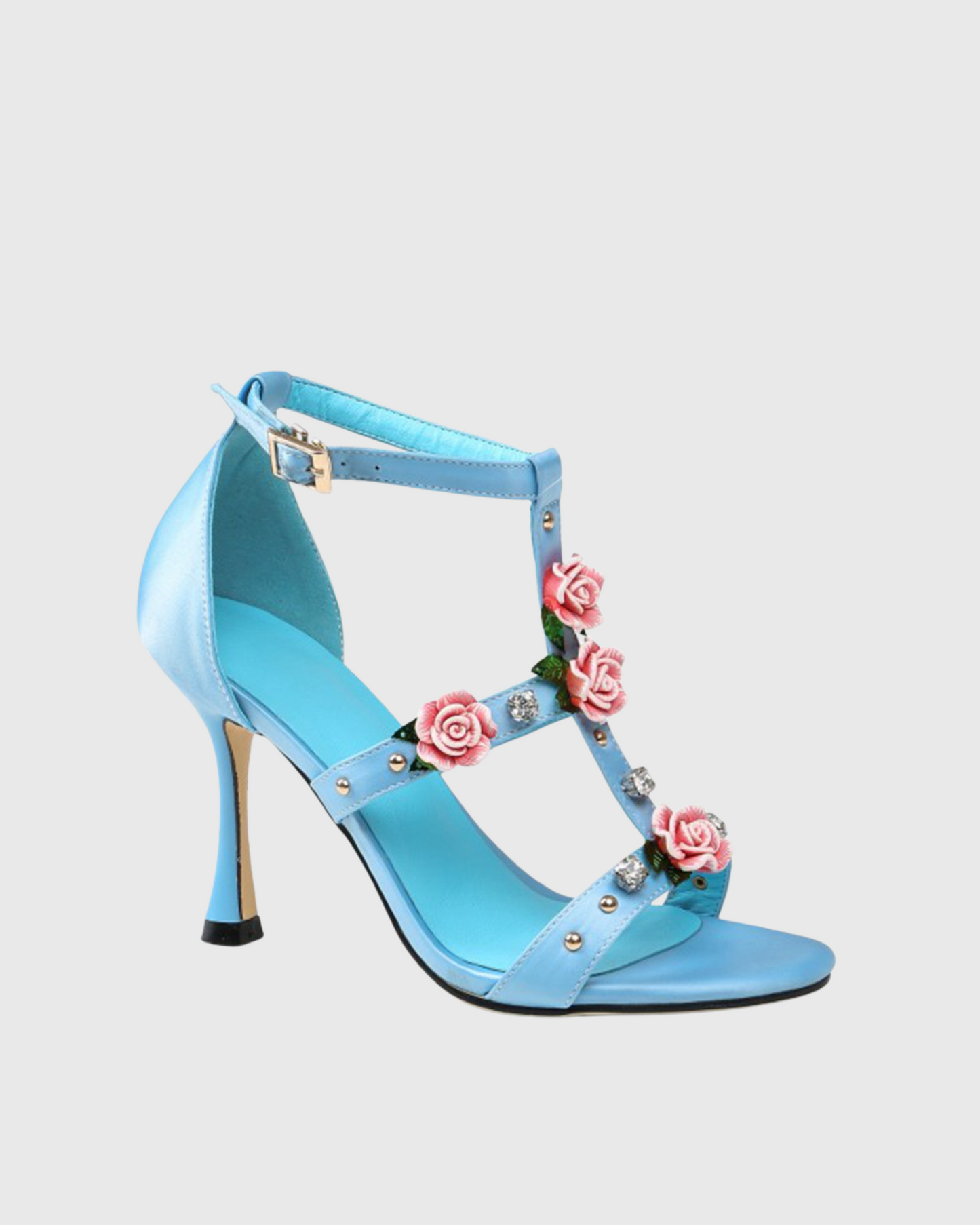 Kierra  Rose Strap Sandals In Blue