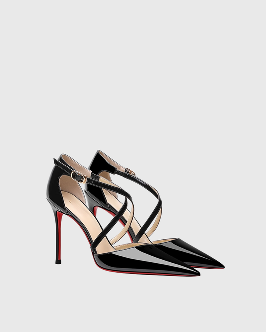 Kiki Cross Strap Pumps In Black