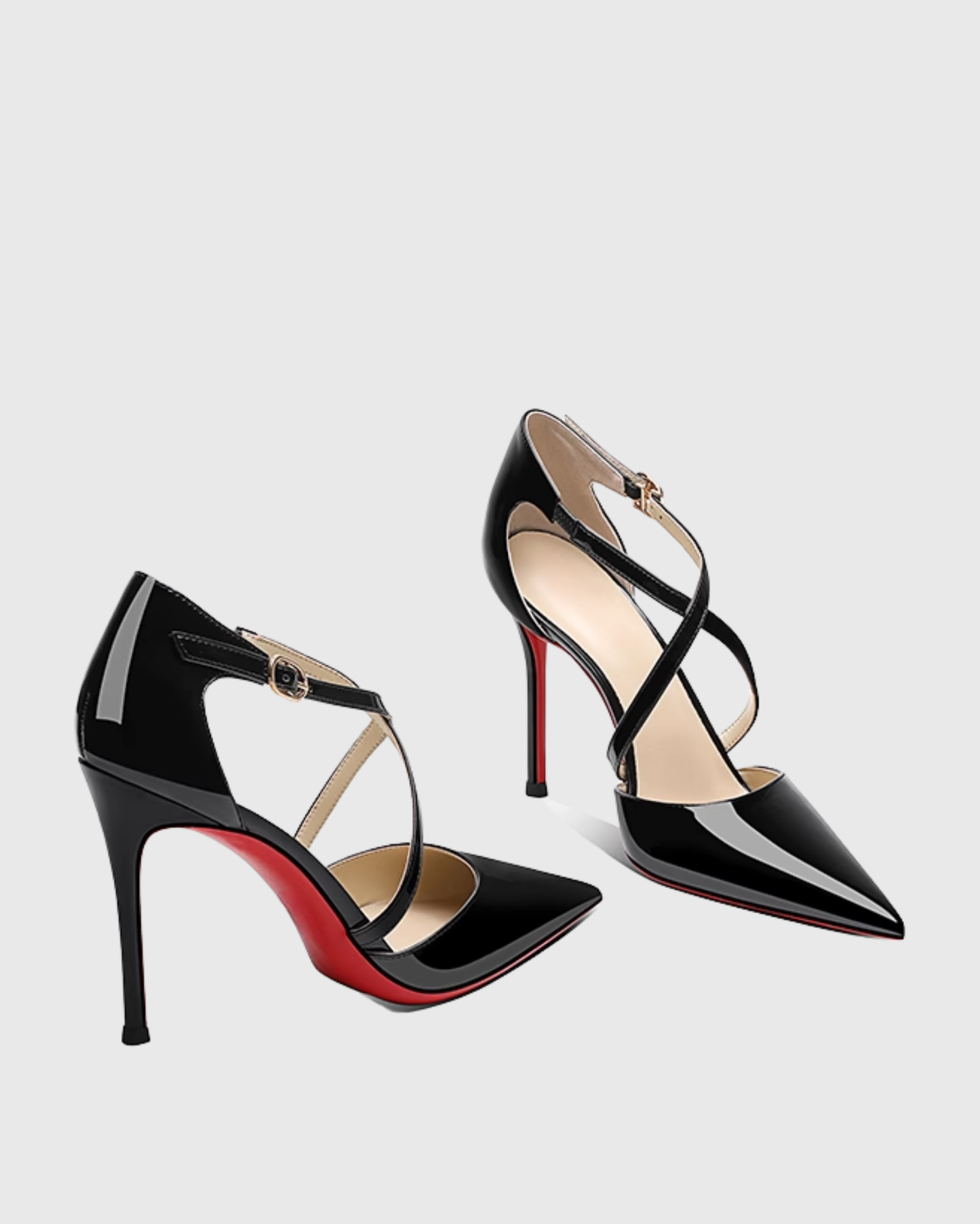 Kiki Cross Strap Pumps In Black