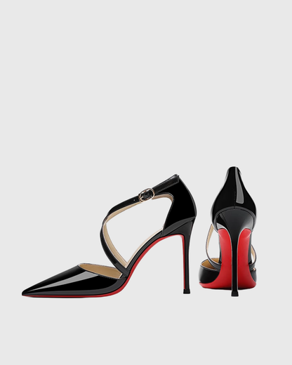 Kiki Cross Strap Pumps In Black