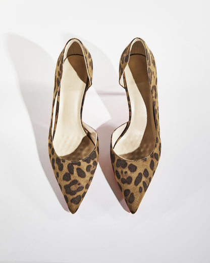 Kim Leopard Print Irregular Pumps