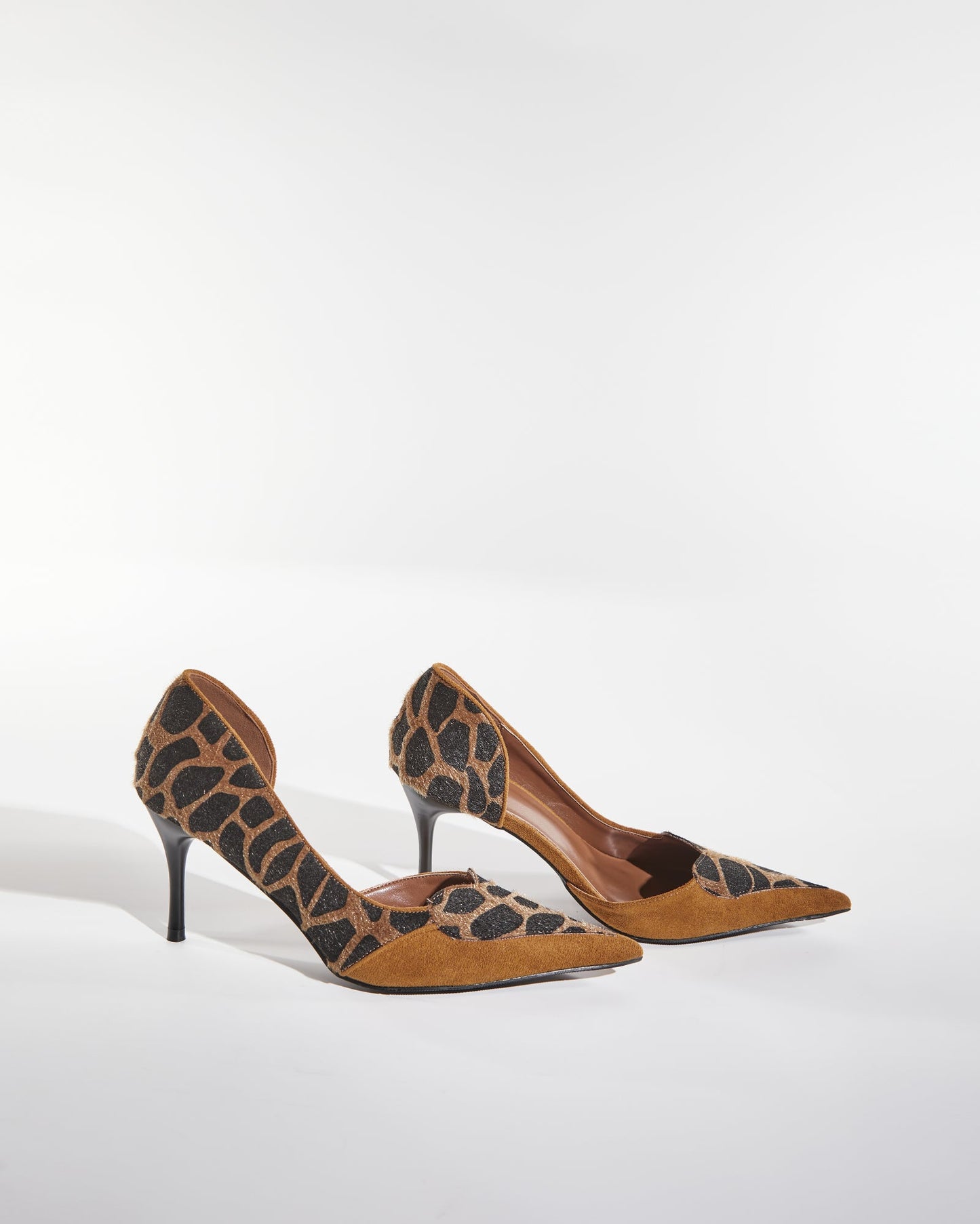 Laura Leopard Print Heart Toe Pumps