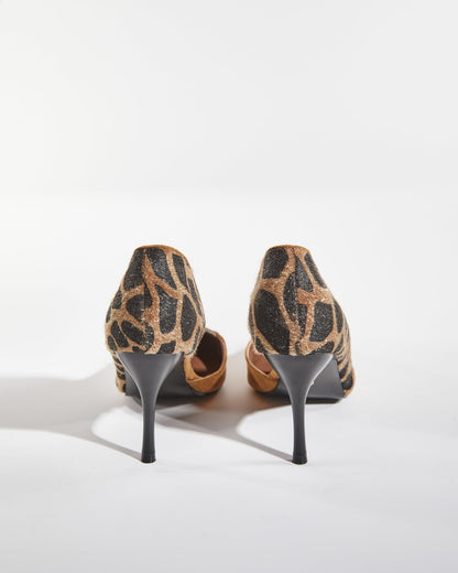 Laura Leopard Print Heart Toe Pumps