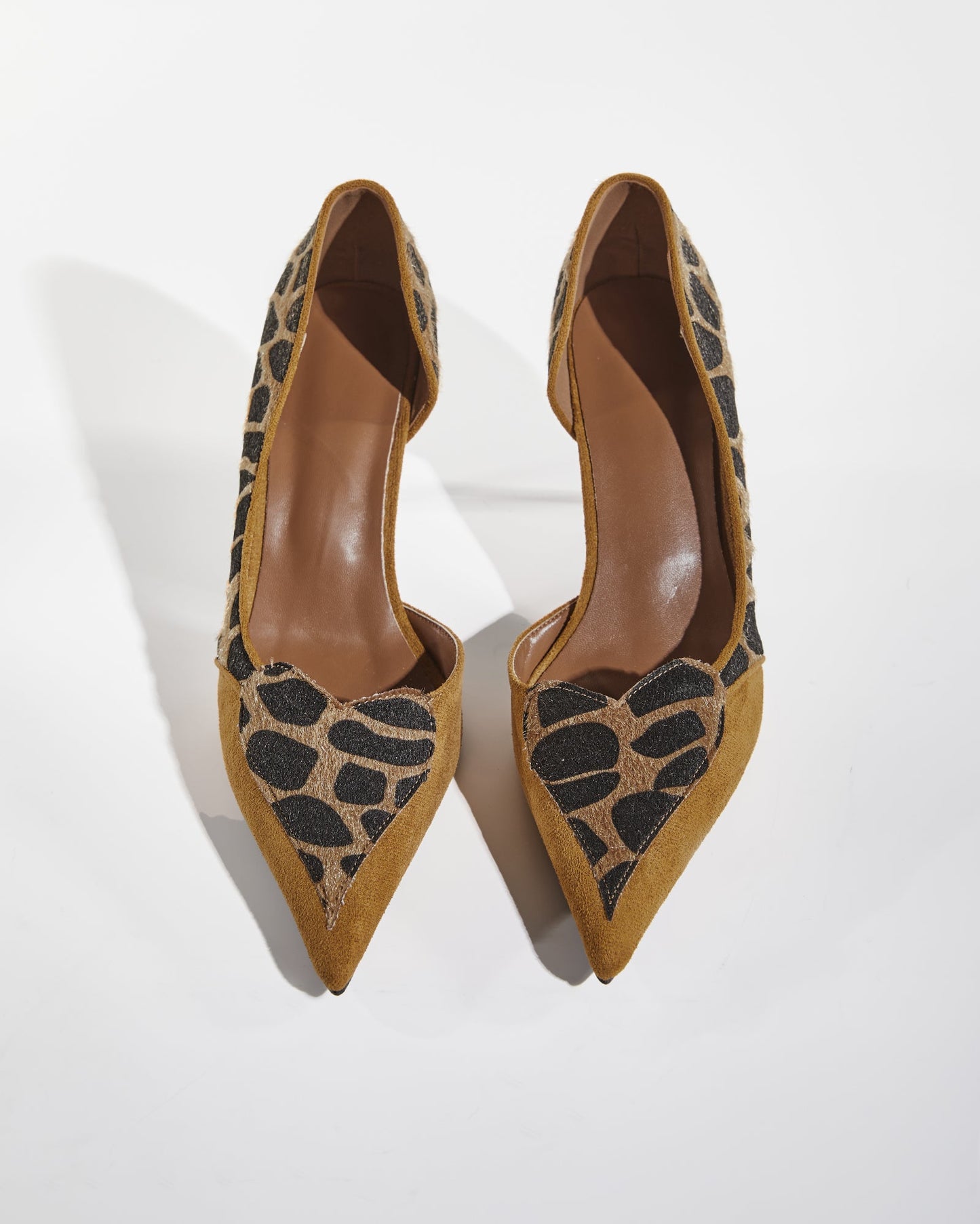 Laura Leopard Print Heart Toe Pumps
