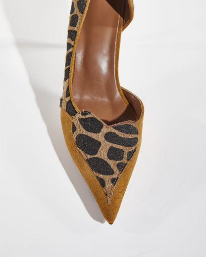Laura Leopard Print Heart Toe Pumps