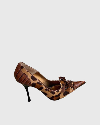 Lavinia Bow Leopard Print Pumps