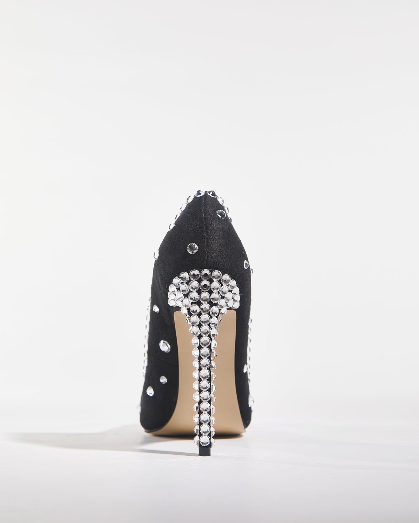 Leilani Rhinestone Suede Pumps