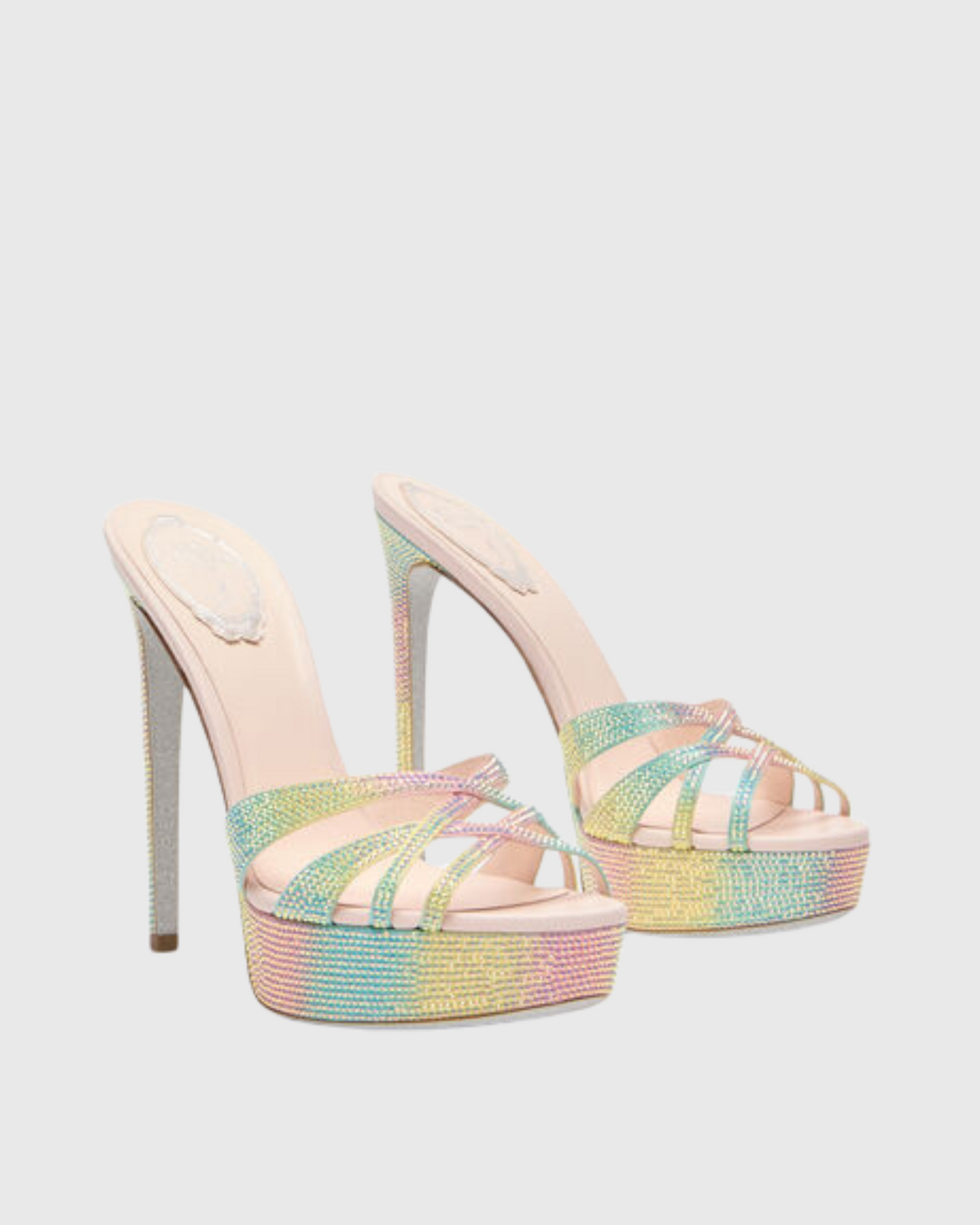 Lennon Ombre Rhinestone Platform Slippers