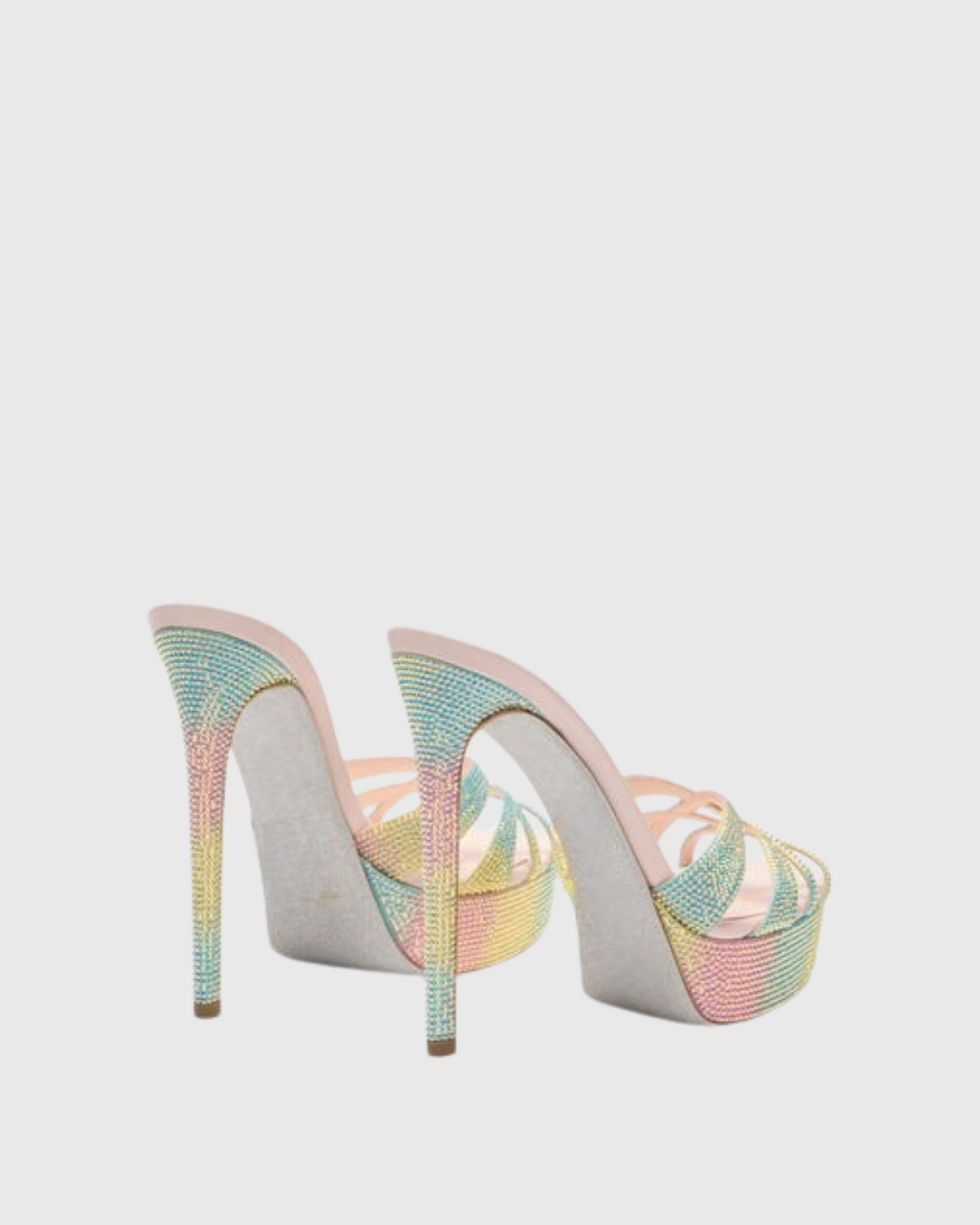 Lennon Ombre Rhinestone Platform Slippers