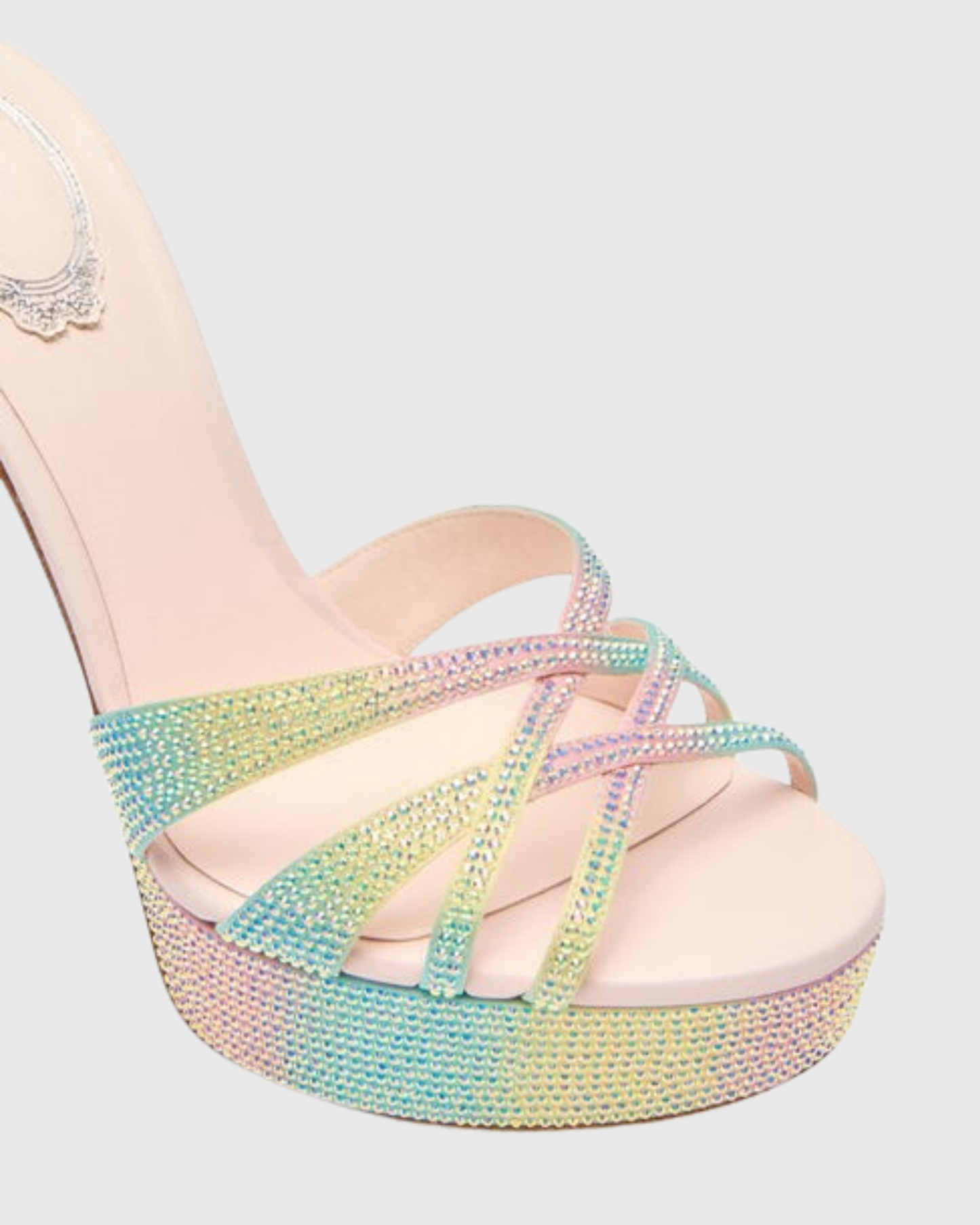 Lennon Ombre Rhinestone Platform Slippers