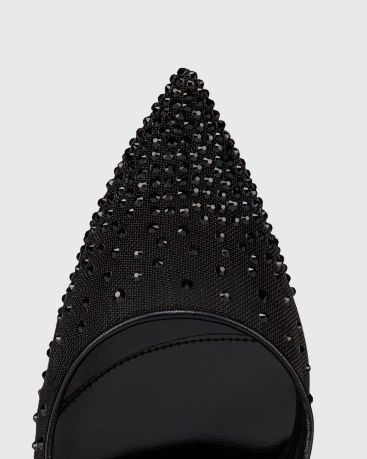 Leone Rhinestone Splicing Mesh Pumps In Red & Black