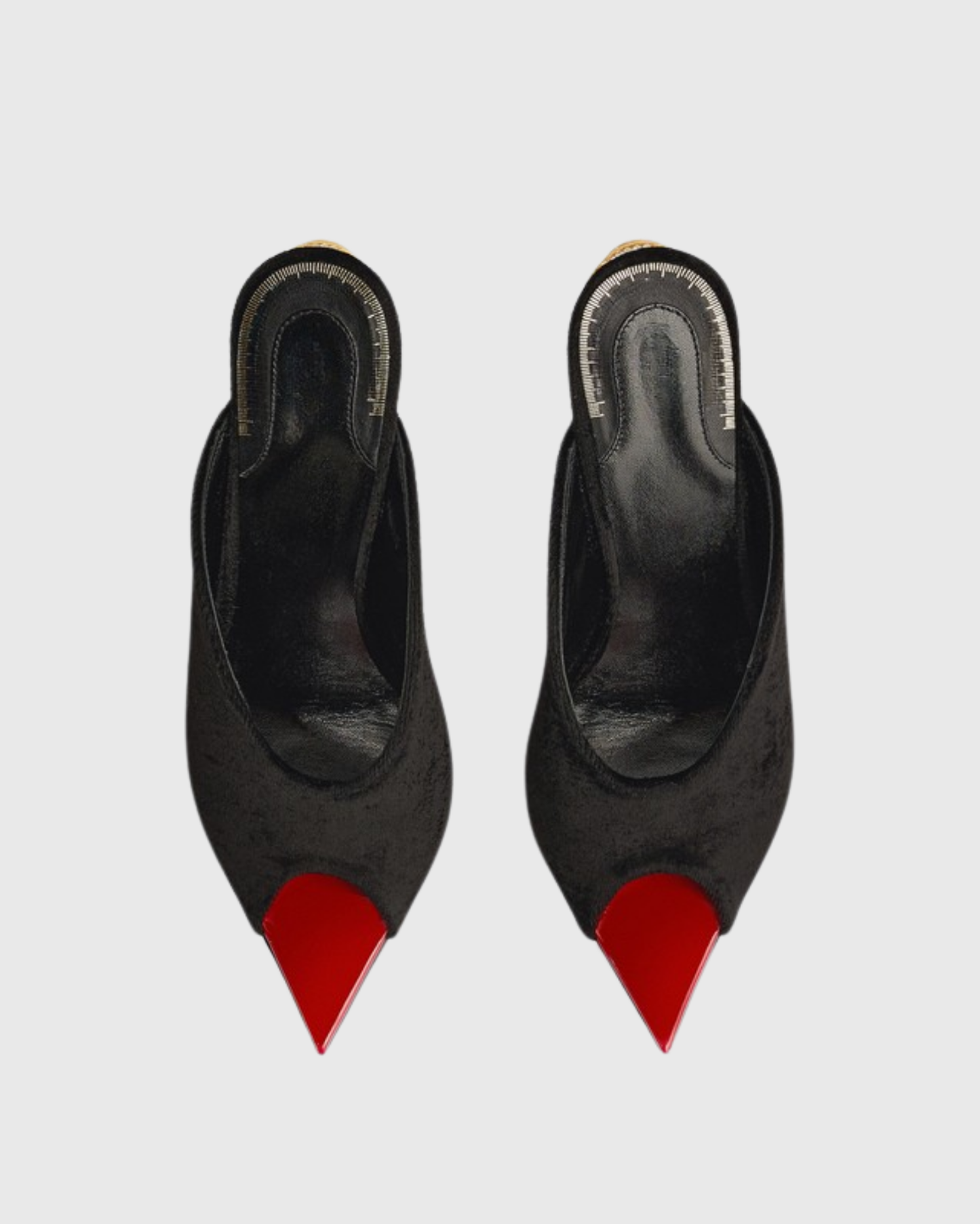 Lexi Irregular Velvet Rhinestone Slippers In Black