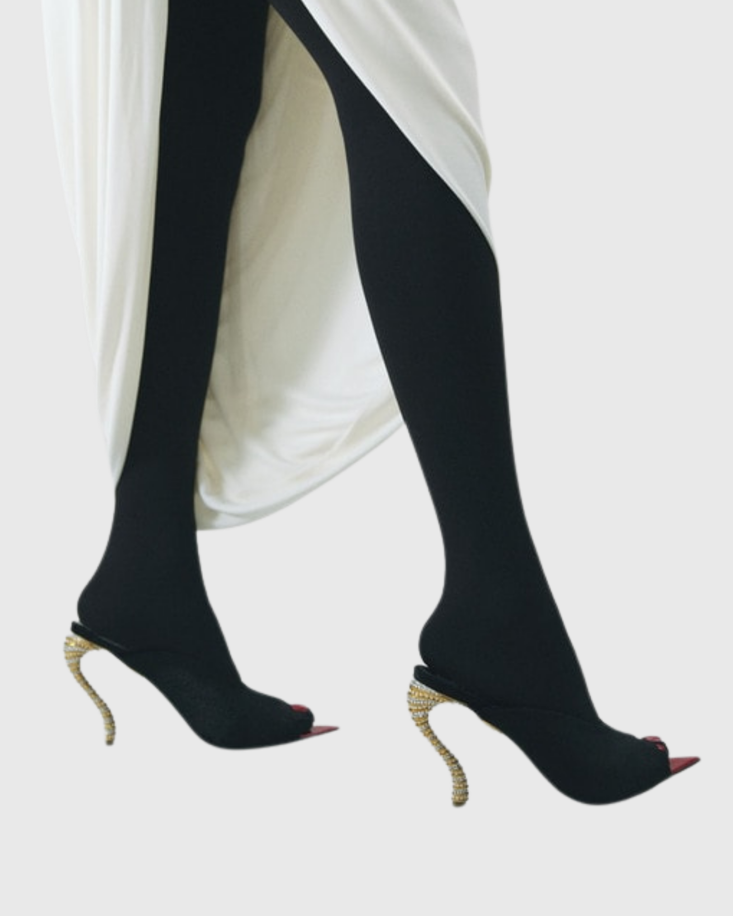 Lexi Irregular Velvet Rhinestone Slippers In Black