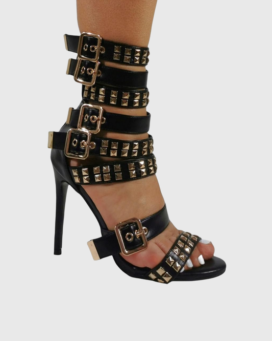 Macy Rivet Buckle Strap Sandals