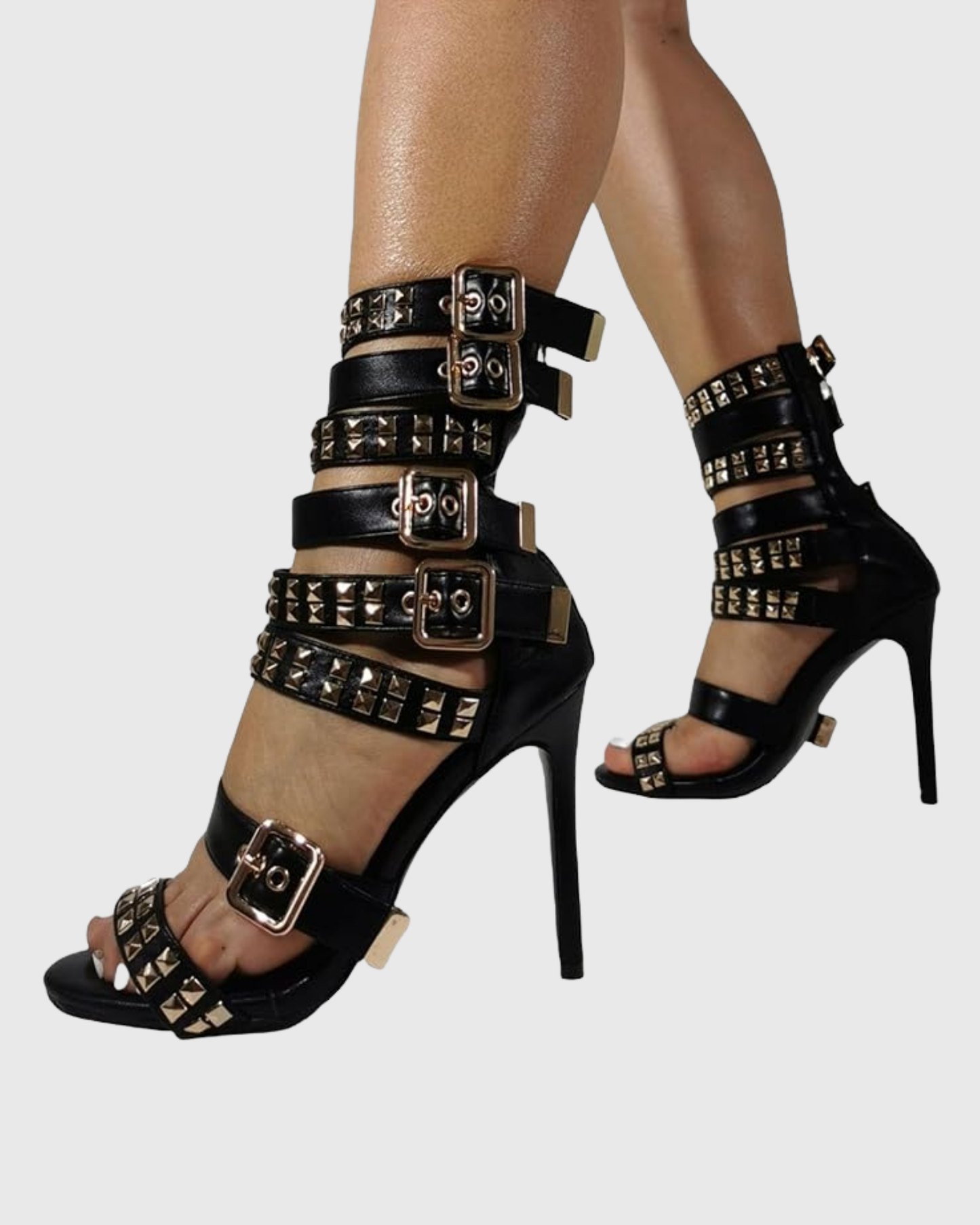 Macy Rivet Buckle Strap Sandals