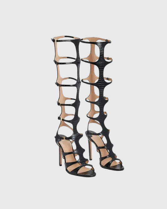 Maggia Gladiator Strappy Sandals In Black
