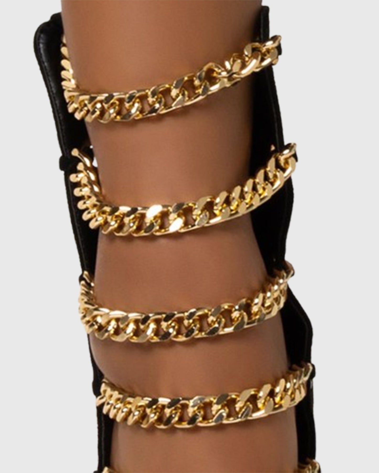 Marietta Chain Metal Toe Ankle Boots