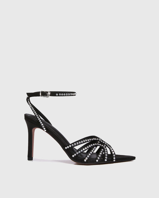 Marzia Rhinestone Ankle Strap Sandals