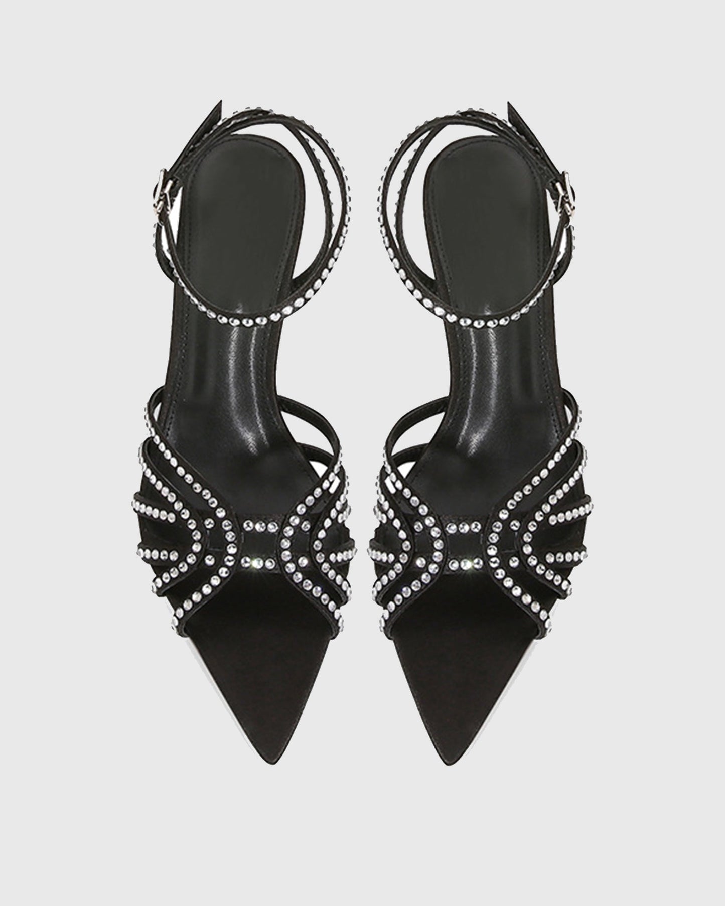 Marzia Rhinestone Ankle Strap Sandals