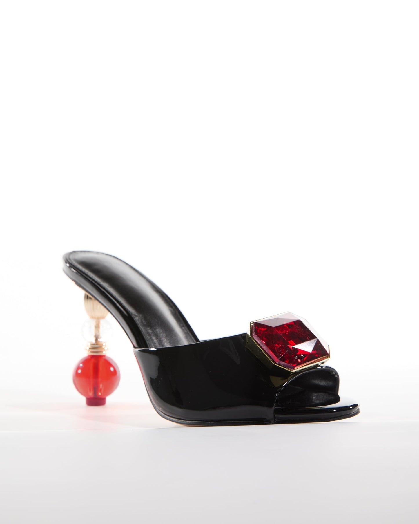 Milan Diamond Beads Heels In Black