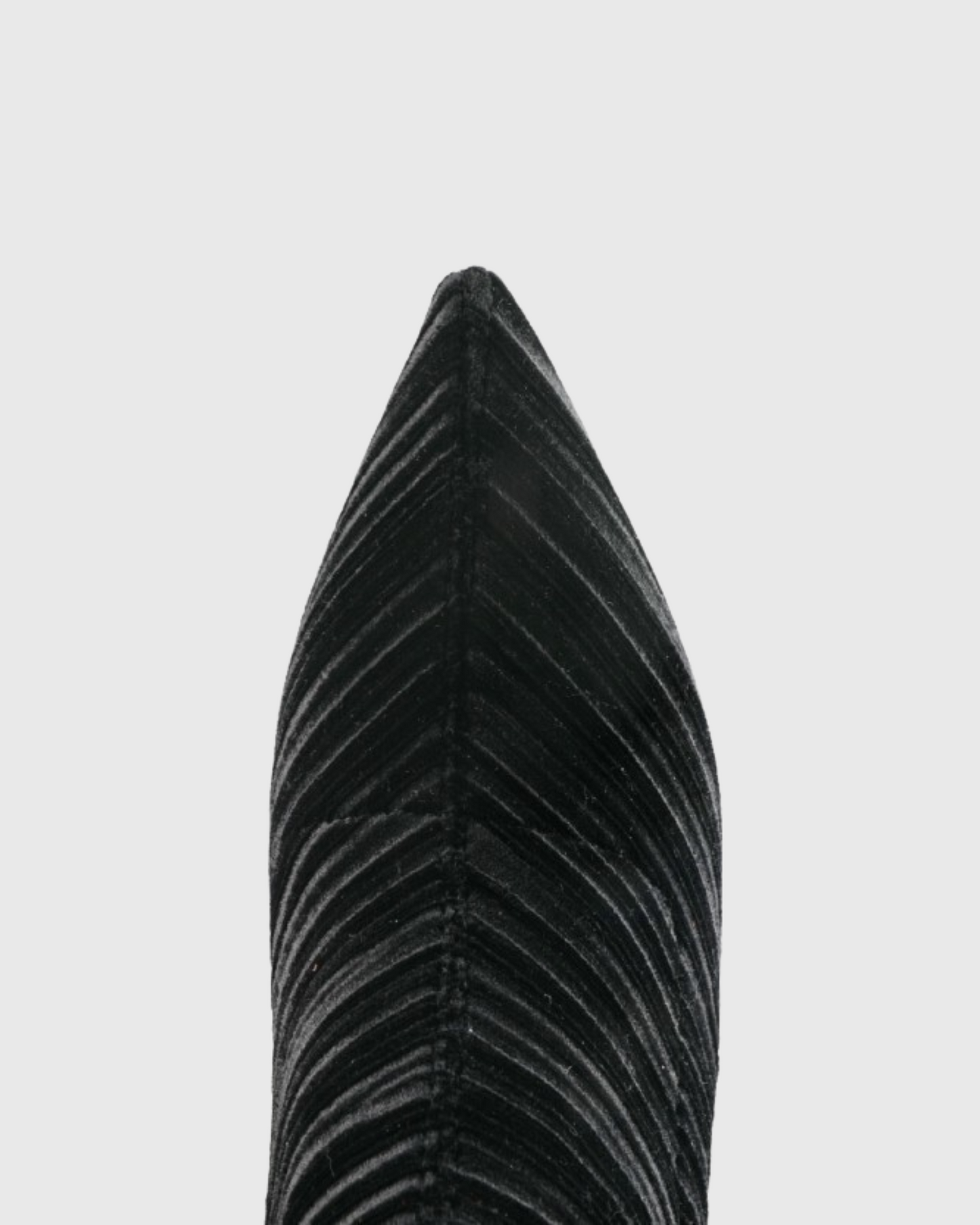 Miley Ribbed Velvet Wedge Over The Knee Boots In Black