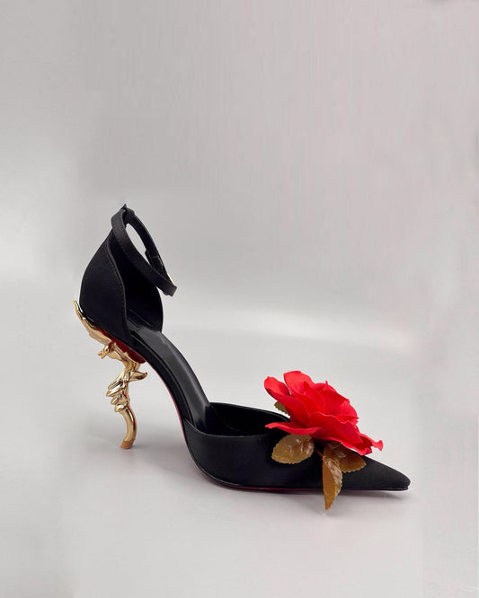 Mya 3D Flower Sculptural Heels