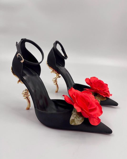 Mya 3D Flower Sculptural Heels