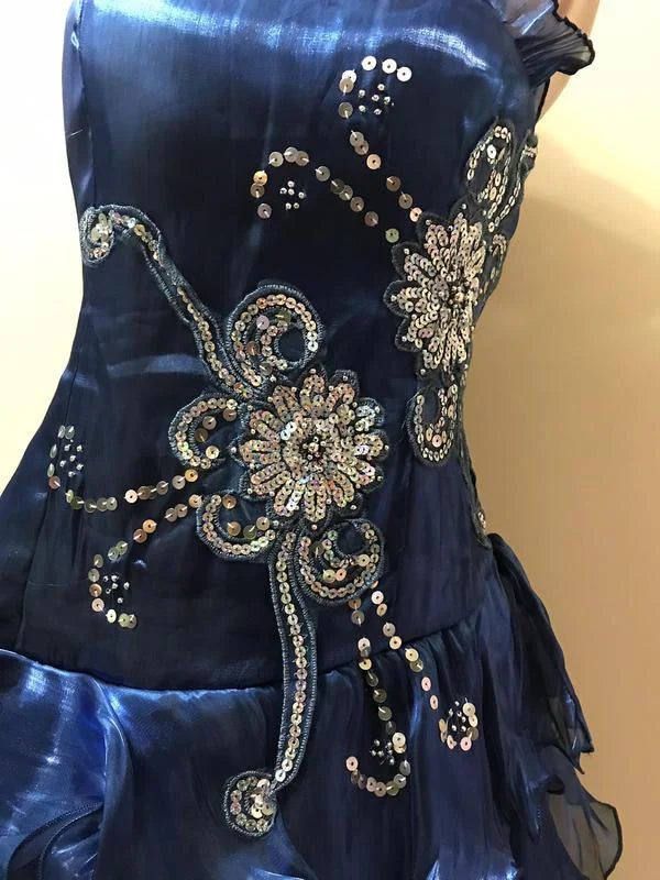 Vintage Shiny Beaded Spaghetti Strap A-Line Short Party Dress Cocktail Dress Homecoming Dress TP4456